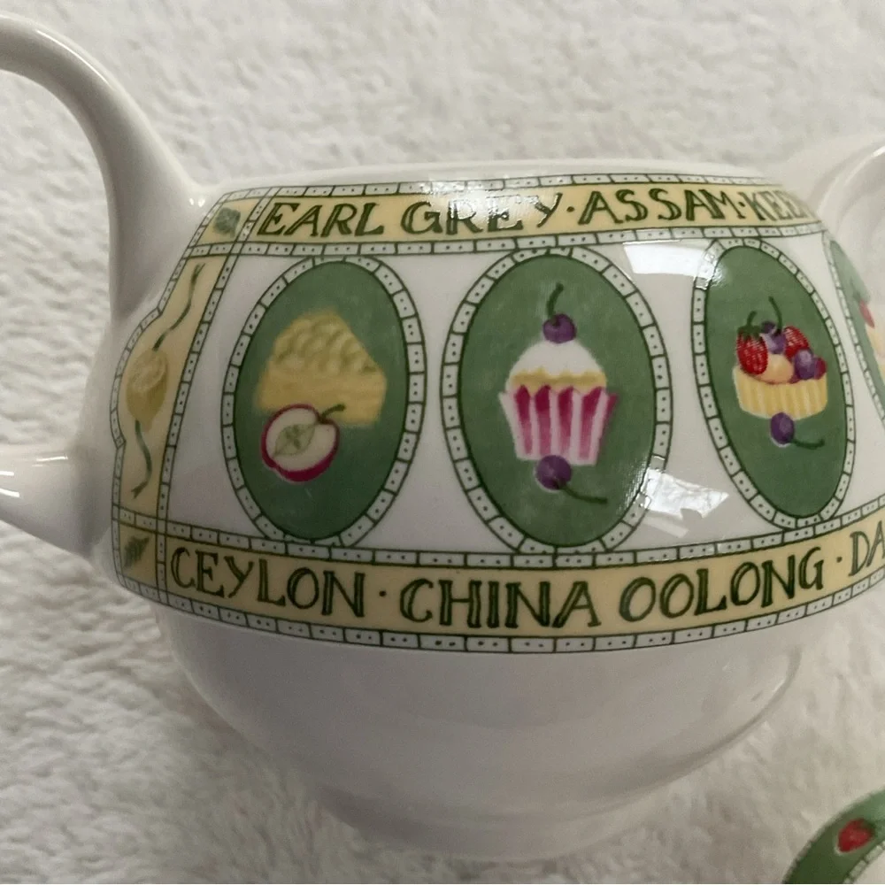 Arthur Wood England Small Teapot Earl Grey Assam Tea Motif Vintage